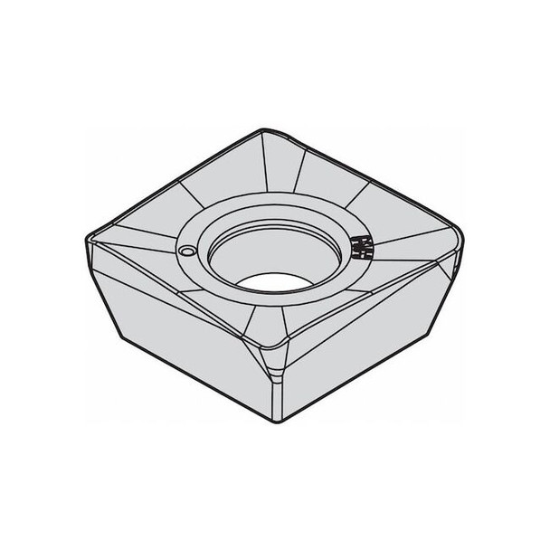 Widia Square Milling Insert,15.88mm,Carbide 3949811 Pack of 5