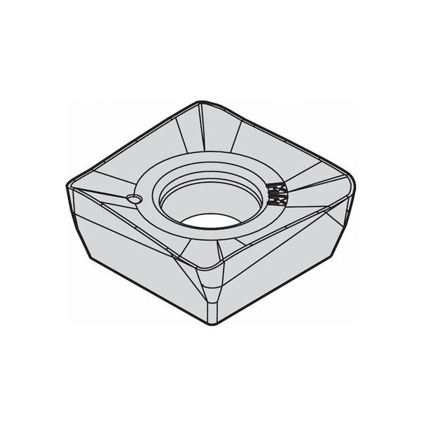 Widia Square Milling Insert,12.70mm,Carbide 4145065 Pack of 5