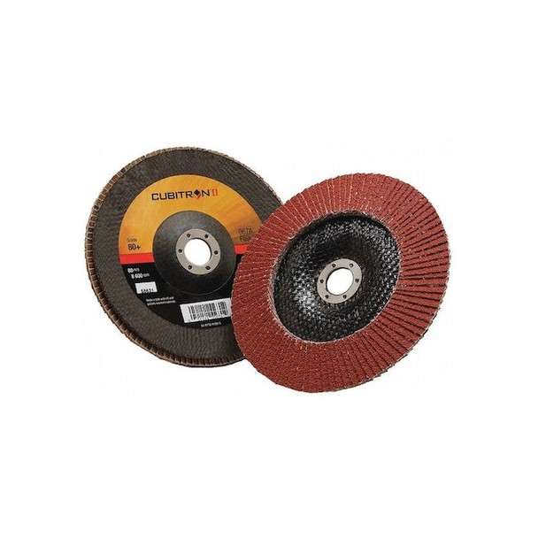 3m Cubitron Flap Disc,7 in Dia, 7/8 in Arbor,80 Grit 7000148192 Pack of 5