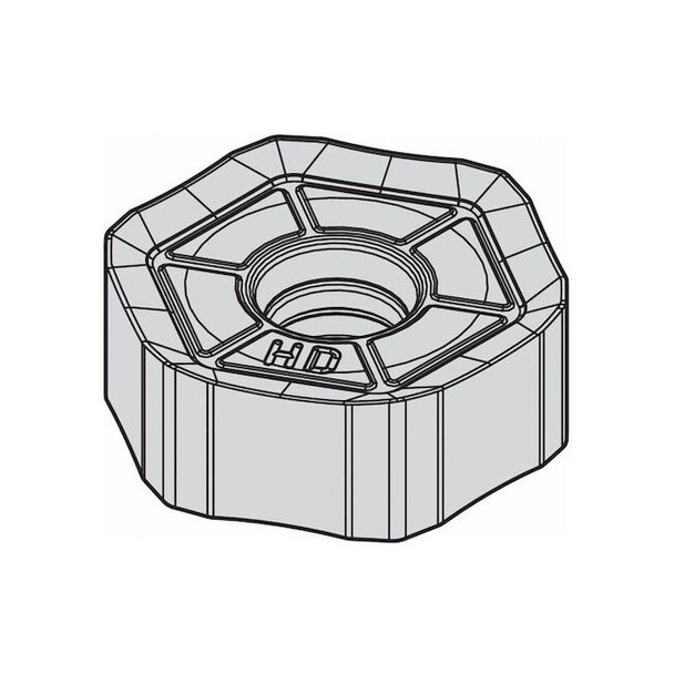 Widia Milling Insert,Hexagon 3563902 Pack of 5