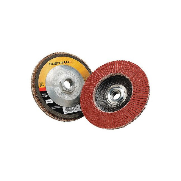 3m Cubitron Flap Disc,Type 29,4" dia.,60 Grit 7100104918 Pack of 10