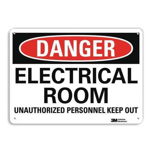 Lyle Plastic Danger Sign,4 Holes,10"x7", U3-1411-NP_10X7 U3-1411-NP_10X7