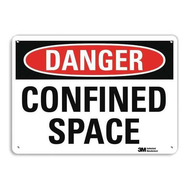 Lyle Plastic Danger Sign,4 Holes,14"x10", U3-1188-NP_14X10 U3-1188-NP_14X10