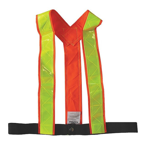 Condor Safety Vest, Orange/Red, Hook-and-Loop 491R71