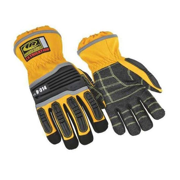RINGERS(R) R314 Cut Resistant Impact Gloves, Aramid Palm, XL, Yellow