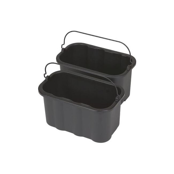 Rubbermaid Commercial Sanitizing Caddy,10 qt.,Black FG9T8200BLA Pack of 6