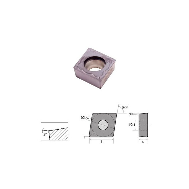 Hhip CCMT 21.52-EM Coated Carbide Insert 6053-0112 Pack of 2