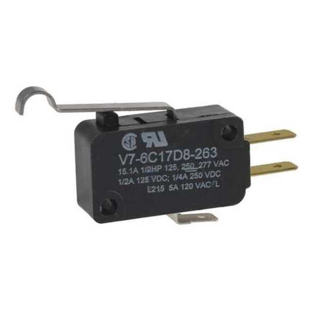 Miniature Snap Action Switch, Lever, Simulated Roller Actuator, SPDT