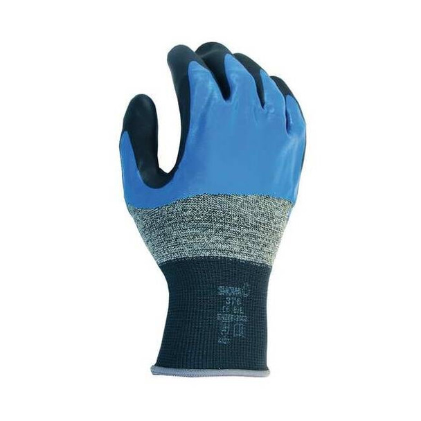 Coated Gloves, Foam Nitrile, Smooth, Palm, 6 Abrasion Level, Gray, S (6) 1 PR