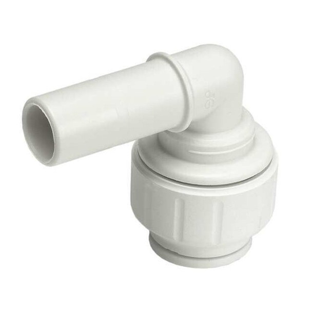 John Guest Elbow,Plastic,Push-Fit1/2",Push-Fit1/2" PEI222020
