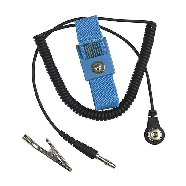 Scs Wrist Strap, Adjustable, Blue, Nylon ECWS61M-1
