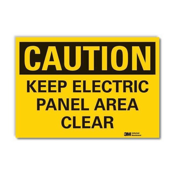 Lyle Caution Sign,3-1/2 in. H,Vinyl, LCU3-0324-RD_5x3.5 LCU3-0324-RD_5x3.5