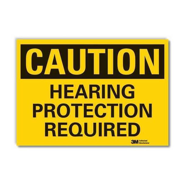 Lyle Caution Sign,3-1/2 in. H,Vinyl, LCU3-0306-RD_5x3.5 LCU3-0306-RD_5x3.5