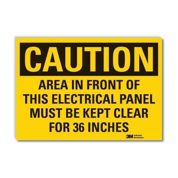 Lyle Caution Sign,7 in. H,Vinyl, LCU3-0466-RD_10x7 LCU3-0466-RD_10x7