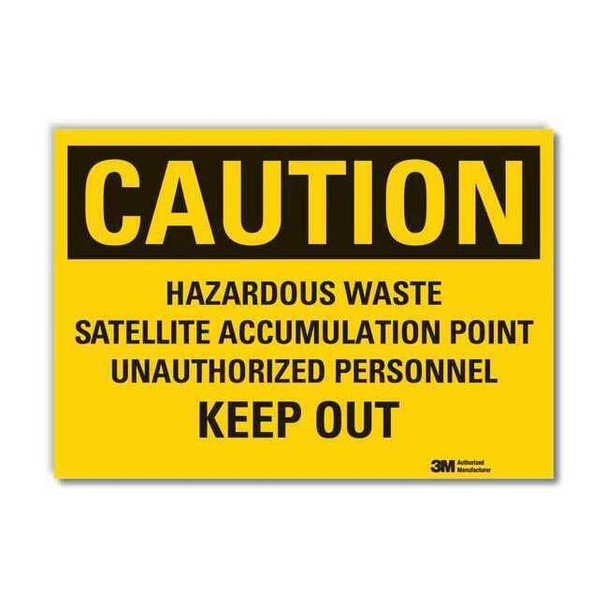 Caution Sign, 7 in H, 10 in W,Vertical Rectangle, English, LCU3-0473-RD_10x7