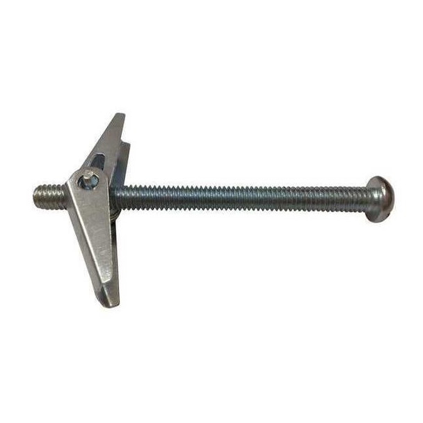 Toggle Bolt, 43 lb Tension Strength, 4"L, Steel, 50 PK