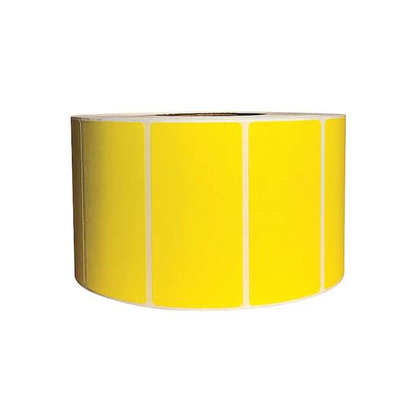 Barcode Printer Label, Yellow, Labels/Roll: 3000 Pack of 4