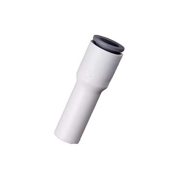 Parker Metric Plastic Push-to-Connect Fitting, Polymer, White 6366 06 08WP2