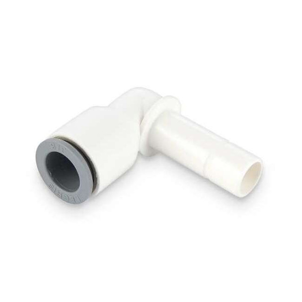 Parker Metric Plastic Push-to-Connect Fitting, Polymer, White 6382 06 08WP2