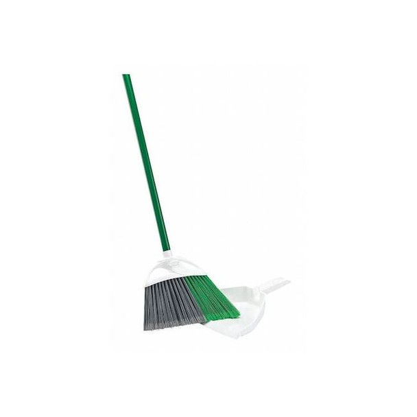 Libman Precision Angle Broom with Dust Pan Set, 11 in Wide Sweep Pack of 4