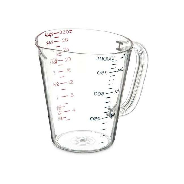 Carlisle Foodservice Measure Cup,Clear,1 qt 4314307 Pack of 6