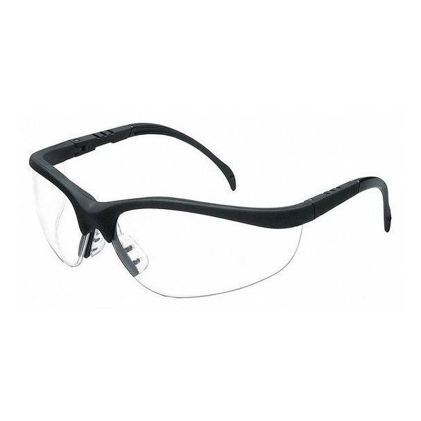 Klondike (KD1), Safety Glasses, Anti-Fog, Clear Lens, Black Frame, Half Frame