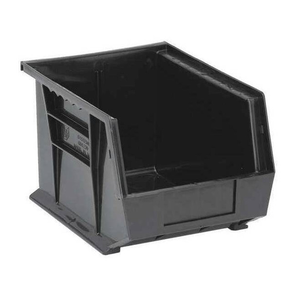Black Hang and Stack Bin, 10-3/4"L x 8-1/4"W x 7"H, Outside Height: 7 in