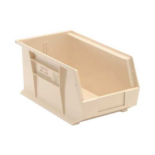 Hang & Stack Storage Bin, Polypropylene, Ivory, 7 in H, 8 1/4 in W, 14 3/4 in L