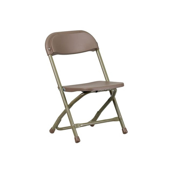 Flash Furniture Kids Folding Chair,Brown Y-KID-BN-GG Pack of 2
