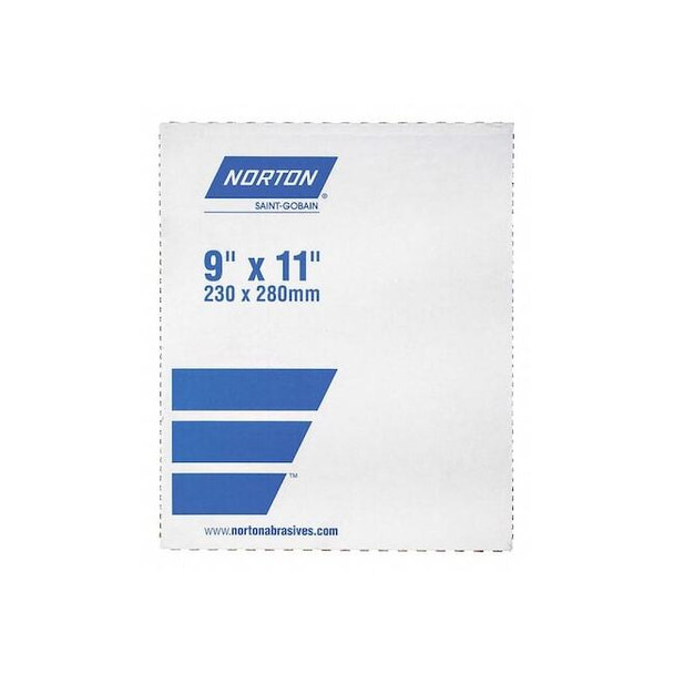 Norton Abrasives Sanding Sheet,11" L,9" W,Very Fine 66261130331 Pack of 50