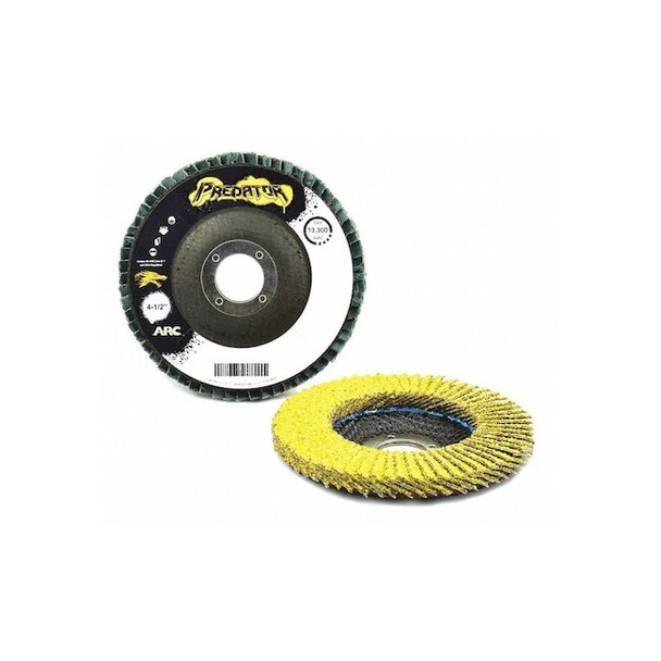 4-1/2" x 7/8" T27 - Flat Face PREDATOR Fiberglass Flap Disc, 40 Grit Pack of 10