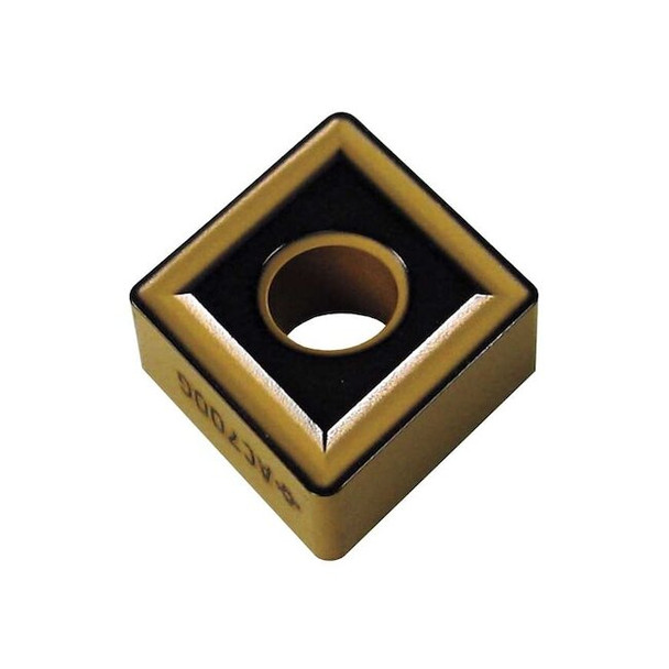 Diamond Turning Insert, Diamond, 1/2 in, CNMG, 3/64 in, Carbide Pack of 10