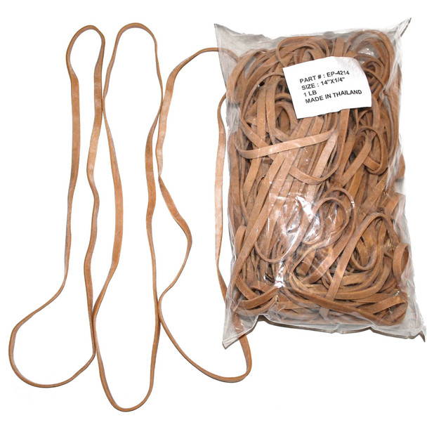 Large Rubber Bands - 14 Circumference x 1/4" Wide Pack of 2