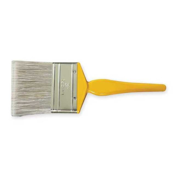 3" Flat Sash Soft, Synthetic Bristle, Paint Brush, Plastic Handle