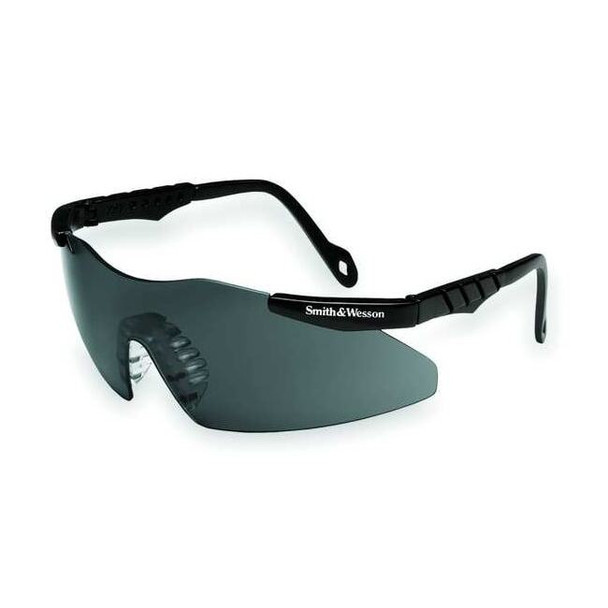 Magnum 3G, Safety Glasses, Anti-Scratch, Gray Lens, Black Frame, Frameless
