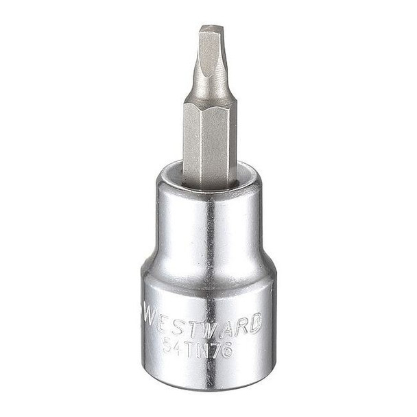 Westward 3/8 in Drive Square Socket Bit SAE R2 Tip, 1 13/16 in L 54TN76