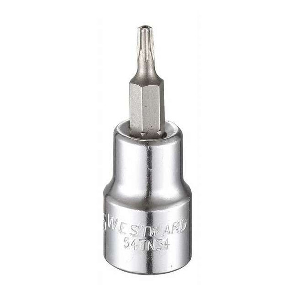 3/8 in Drive Tamper Resistant Torx(R) Socket Bit Torx(R) T15 Tip, 1 7/32 in L