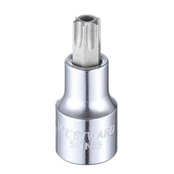 1/2 in Drive Tamper Resistant Torx(R) Socket Bit SAE T55 Tip, 2 1/2 in L