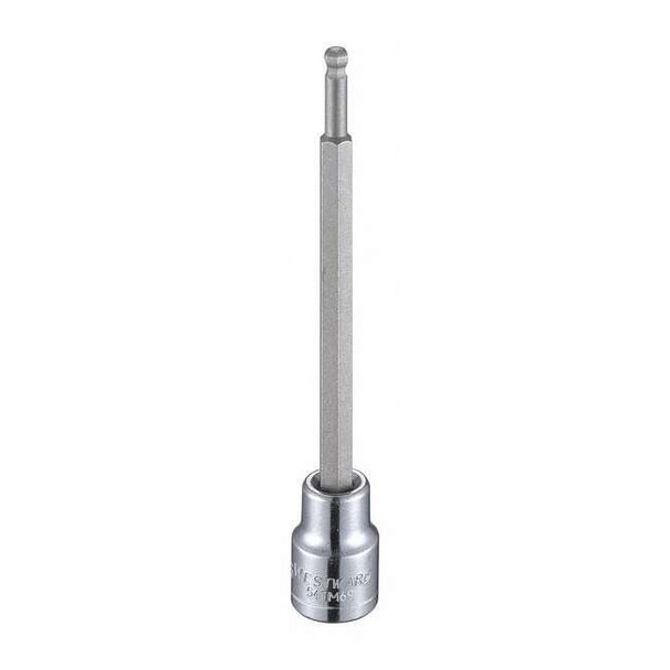 Westward 3/8 in Drive Ball Hex Socket Bit Metric 5 mm Tip, 4 13/16 in L 54TM69