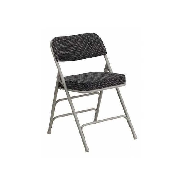 Flash Furniture Black Fabric Folding Chair AW-MC320AF-BK-GG Pack of 2