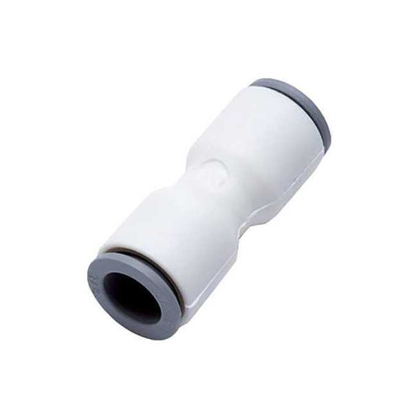 Parker Fractional Plastic Push-to-Connect Fitting, Polymer, White 6306 04 00WP2