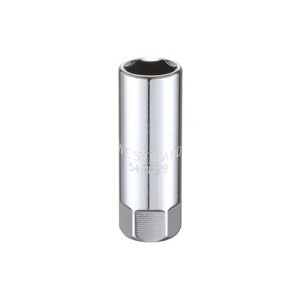 WESTWARD 1/2 in Drive, SAE Socket, 6 Points, Spark Plug 5/8 in, Steel