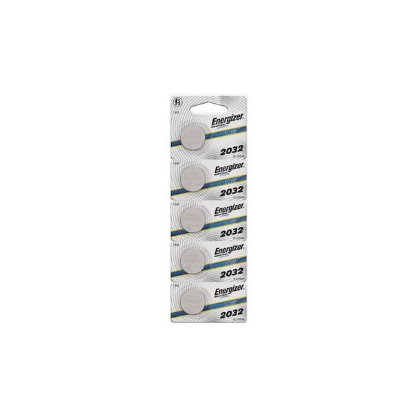 Energizer Coin Cell Battery, 2032, Lithium, 3V, PK5 ECRN2032