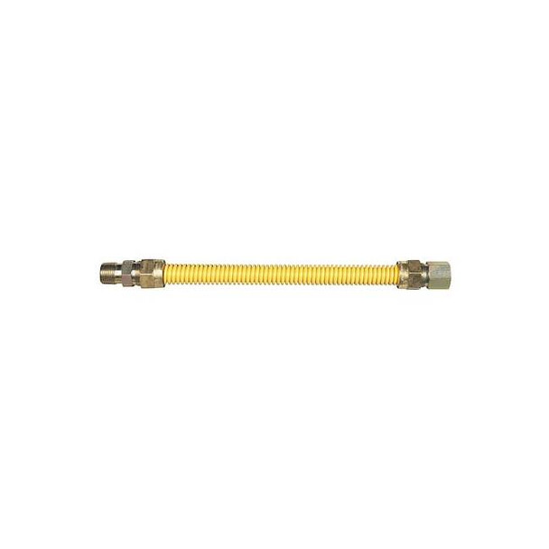 Dormont Gas Connector,Hose 3/8" dia.,Yellow 20C-3132-18 Pack of 25