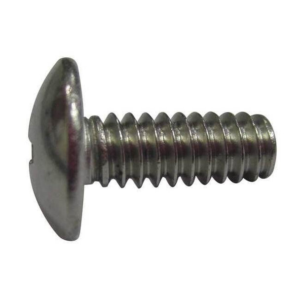 #10-32 x 5/8 in Phillips Truss Machine Screw, Plain 18-8 Stainless Steel, 100 PK