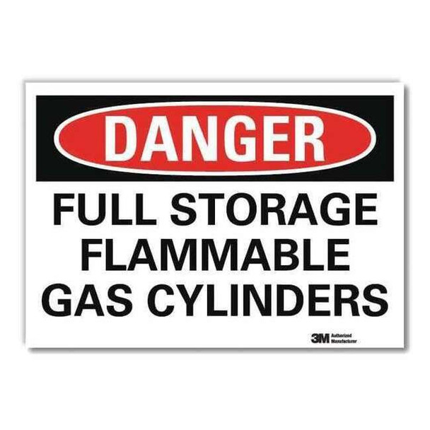 Danger Sign, 5 in H, 7 in W,Horizontal Rectangle, English, U3-1524-RD_7X5