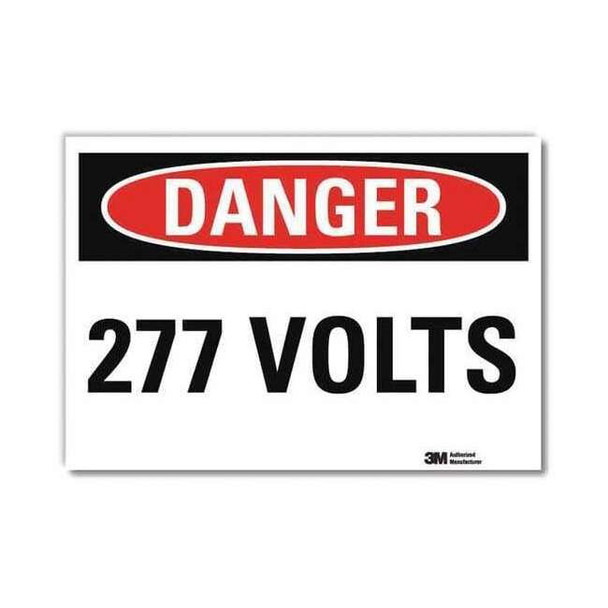 Lyle Danger Sign,Self-Adhesv Mount,10inWx7inH, U3-1074-RD_10X7 U3-1074-RD_10X7