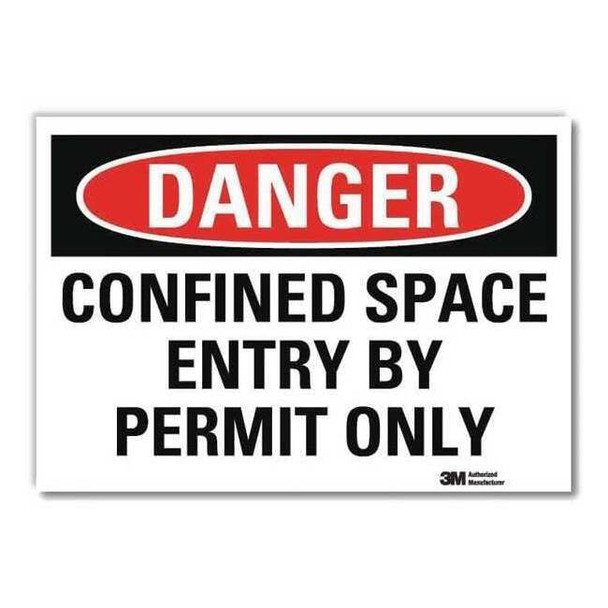 Lyle Danger Sign,Self-Adhesv Mount,7inWx5inH, U3-1205-RD_7X5 U3-1205-RD_7X5
