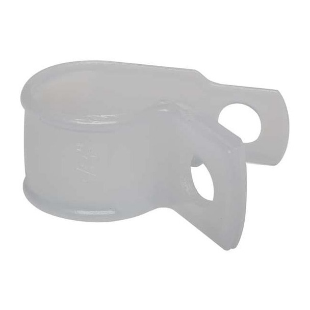 Cable Clamp, Nylon 6/6, 3/8 in Bundle Dia., Natural, 0.86 in L, 100 PK