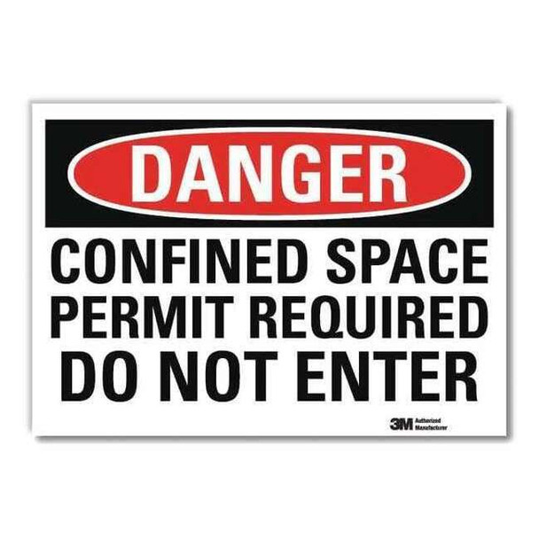 Lyle Danger Sign,Self-Adhesv Mount,7inWx5inH, U3-1229-RD_7X5 U3-1229-RD_7X5